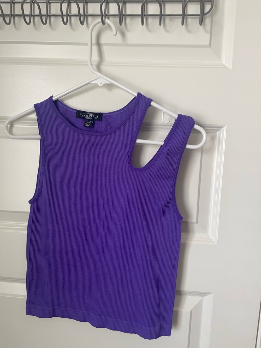 Ribbed Purple Tank Top - XL